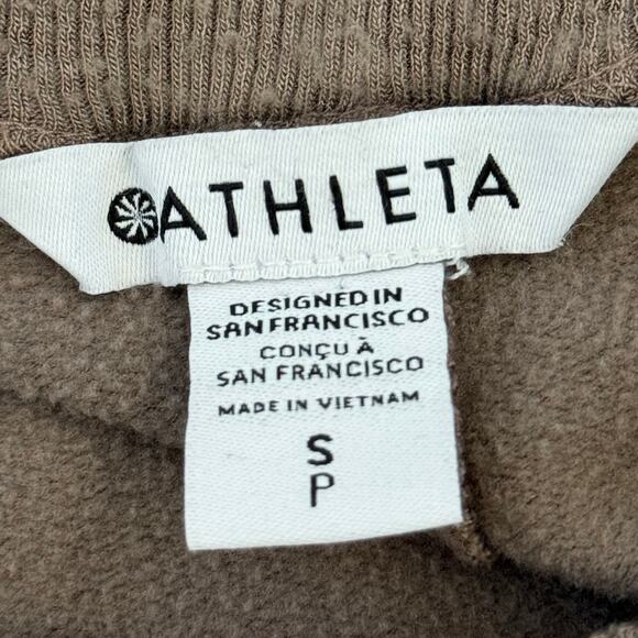 Athleta Long Sleeve Crewneck Top Brown Women’s Small Soft Knit Lightweight - Picture 4 of 8